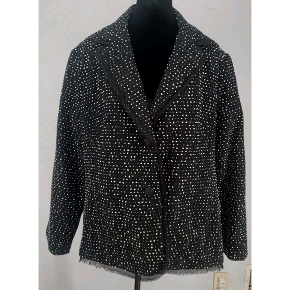 Sag Harbor Sz 18W | Black Blazer Coat Jacket Academia Office Career Chic Staple - Picture 1 of 7